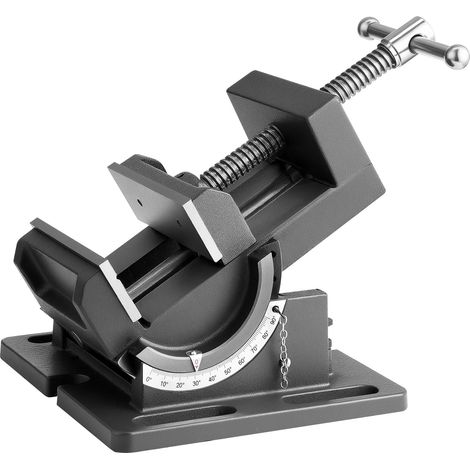 VEVOR Etau Inclinable de Perceuse a Colonne, Largeur de Machoire 108 mm, Etau deEtabli de Percage Portable en Fonte Robuste, Inclinaison Reglable 0-90°, pour Travail du Bois, Percage Metal, Atelier
