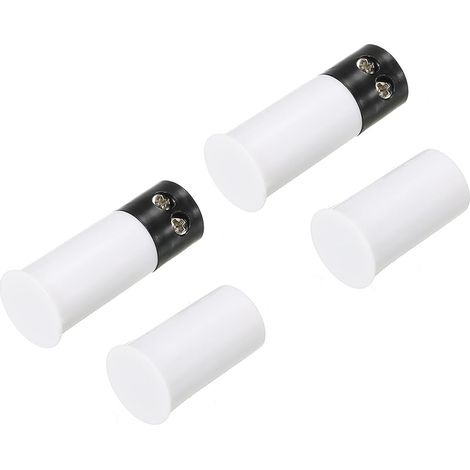 Magnetic Reed Switch, 2 Pack NC Wired Recessed Door Sensor Window Contact Switch for Alarm System, White Black (1/5)