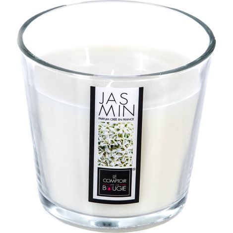 Candela di vetro profumata 500G - Gelsomino - Atmosphera créateur d'intérieur (1/5)