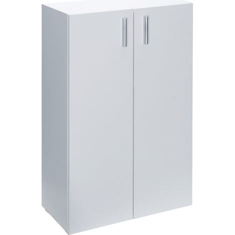CASARIA® Librería Estantes Estantería Niveles Libros Mueble Almacenamiento Separador Ambientes Oficina Salón Estudio Dormitorio Multifuncional 3 compartimentos con puerta Blanco