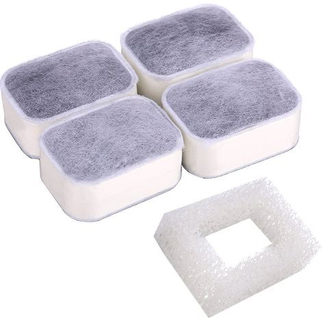 Filtres de fontaine d'eau de remplacement, 1 pièce, filtres en mousse, 4 pièces, charbon actif en coton de qualité supérieure, Pet W (1/4)