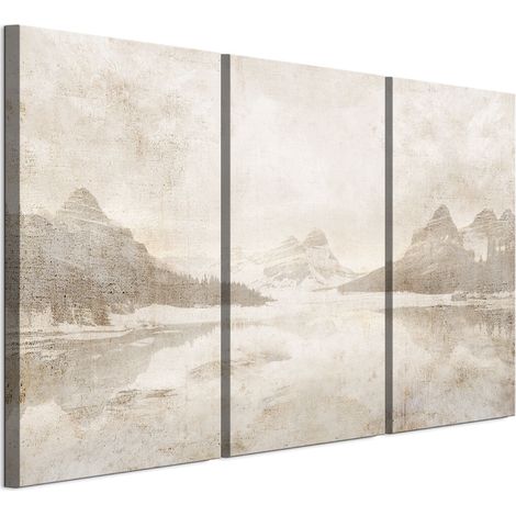 Quadro su tela italiana 90 x 60 cm trittico - stile boho - natura Quadro su tela italiana 120 x 80 cm trittico - stile boho - natura (1/5)