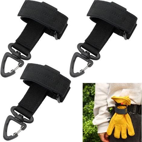 Clip Gants Porte-Gant Pince - 3 pièces avec Mousqueton Gant Support, Titulaire Équipement de Sécurité Cintre Garde Travail Grabber, Utilisé pour Éviter la Perte de Gants Pendant Le Travail (1/5)