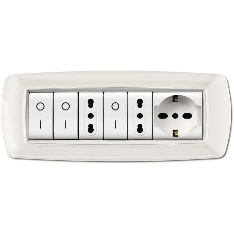 PLACCA LIFE LIVING PLAST BIANCO 7P CORNICE BIANCO