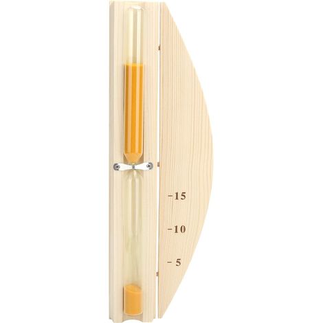 Sablier Sauna en Bois Sauna Hourglass Accessoire de Sauna 15 Minutes Sauna Room Sable Horloge Minuterie en Verre Sablier en Bois Mural