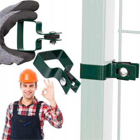 Embout de serrage STARTER pour poteau de panneau 60x40 vert diamètre 4.0 (1/5)