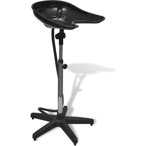 Lavacabezas portátil de peluquería, negro vidaXL