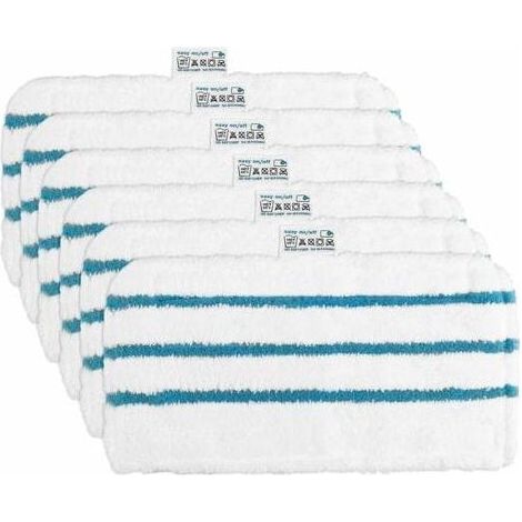 6 Lingettes Microfibres Chiffrons Remplacement pour Balai Vapeur Black Decker Alternative (1/4)