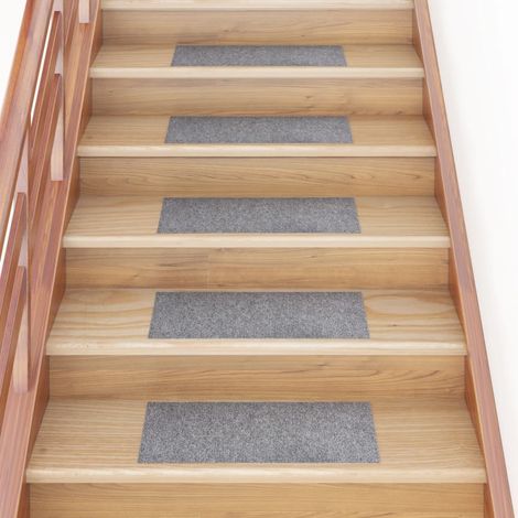 Lot de 15 Tapis d'escalier autocollants Rectangulaire - Tapis de marche pour Enfants, Aînés et Animaux 60x25 cm BV928240 - BonneVie (1/5)