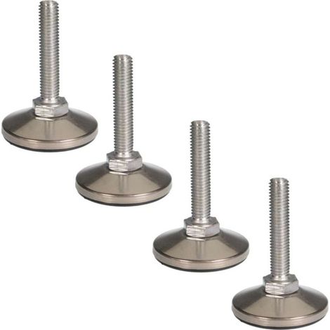 4x vérins réglables M8 x 40 mm – Acier inoxydable – Charge max 400 kg – Vis de réglage pour meubles (1/2)