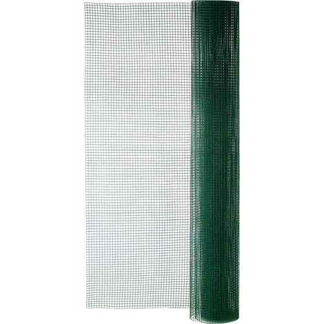 CENTRALE BRICO Grillage pour animaux soudé vert, H.1.5 x L.5 m, maille H.12 x l.12.7 mm