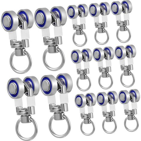 30 robusti rulli in metallo per aste per tende (1/5)