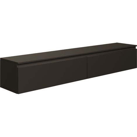 Selsey Bemmi - TV-Hängeboard, Schwarz, 175 cm