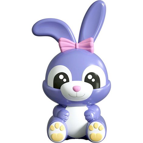 Niedliches Hasen-Sparschwein, kreatives und einzigartiges Sparspielzeug für Kinder, ideal als Geburtstags- oder Neujahrsgeschenk, lila leuchtend (1/5)