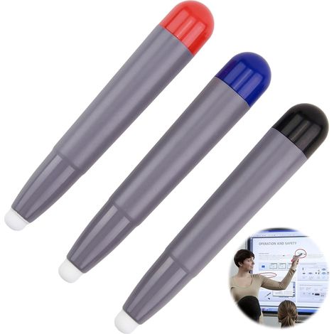 3-teilige Eingabestifte, interaktiver Whiteboard-Eingabestift für Touchscreen-Smartboards, Präzisions-Eingabestifte für Tablets und Smartboards, ideal für Multimedia-Präsentationen und Klassenzimmer (1/5)