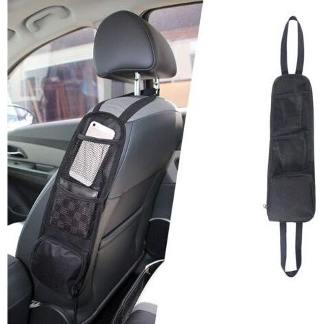 BUNTHAUS Ahlsen Organisateur Latéral de Siège, Sac de Rangement, Support de Téléphone, Poche en Filet pour Tous les Sièges d'auto de Passager Avant pour Voitures, Camions