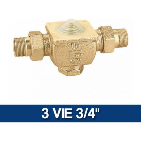 Valvola di zona a pistone a 3 vie Caleffi 633 3/4" (1/4)