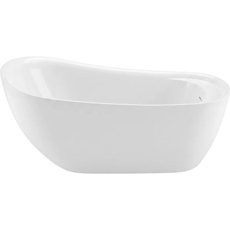 Vasca da bagno a parete Rea Capri 180 cm con copritappo oro spazzolato (1/5)