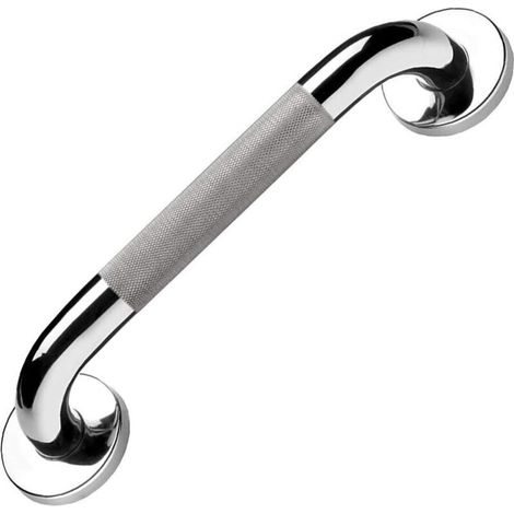 300 mm (12 in) bath grab bar with non-slip grip, sturdy and secure stainless steel construction, for bath, toilet, bathroom, kitchen and stair railing. - AquaForge (1/5)
