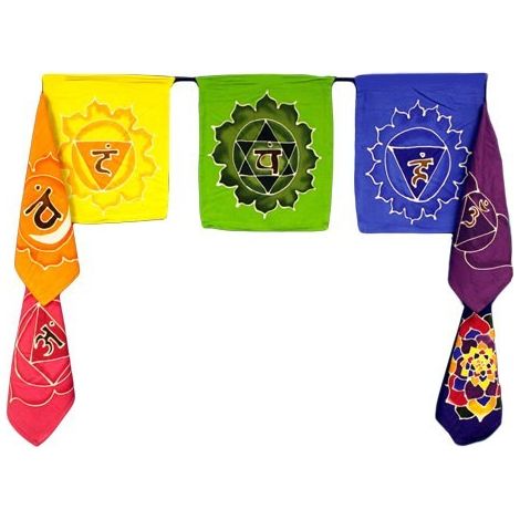 Sept drapeaux - Chakra 7x(32x23cm)- Vendu par 1
