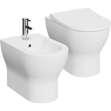 Sanitari Mia Round filo muro di Vitra con wc rimless