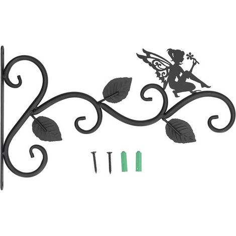 Ejoyous Wandpflanzenhalter, Hängekorbhalter, Wandpflanzenhalterung, Blumenhalter aus Gusseisen, Blumenhalter aus Metall, für Vogelfutterhäuser im (1/5)