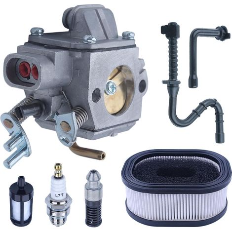 Carburettor for STIHL 044 046 MS440 MS460 Chainsaw, ADEFOL Carburettor with Air Filter + Spark Plug + Fuel Hose + Petrol Filter Chainsaw Replacement Parts Kit Engine Accessories 7 in 1 (1/5)
