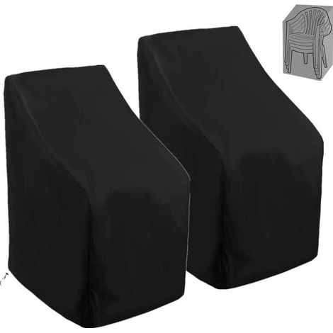 Set of 2 Garden Chair Covers – 420D Waterproof, Protective Cover for High Back Chairs, Outdoor Patio Furniture (1/5)