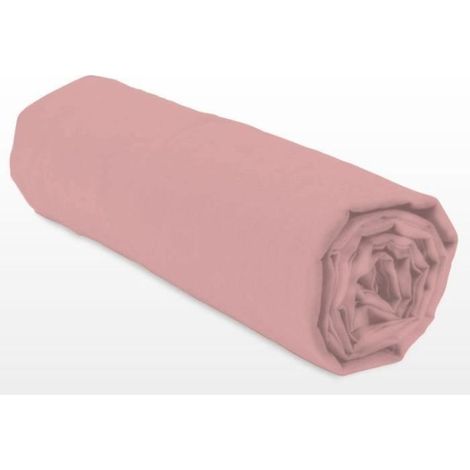 Drap-housse - LOVELY HOME - LH71631 - 160x200+25 cm - Rose (1/3)