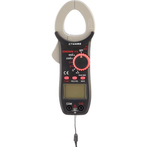 PINZA AMPEROMETRICA DIGITALE PROFESSIONALE CROWN AC/DC 600V APERTURA 25MM