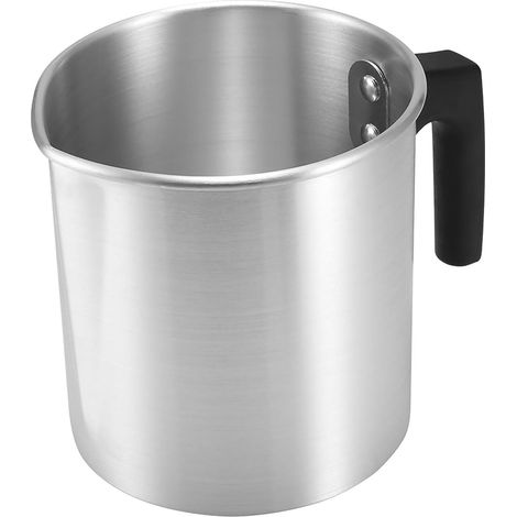 Pot à Cire - 1,2 L - En Aluminium Épais - Bec Verseur Anti-Goutte - Poignée Résistante à la Chaleur - Pour Fabrication Maison de Bougies et Savons - 1 Pièce (1/5)