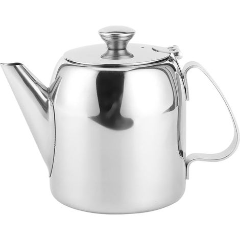 Théière en Acier Inoxydable, 500ml/20oz Bouilloire avec Bec Court, Théière à Café Bouilloire Pichet à Eau Froide, Cruche Au Thé Au Lait pour Maison Bureau Restaurant D'hôtel (1/4)