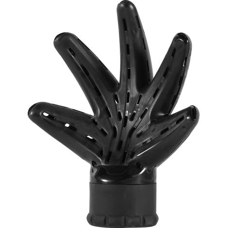 Accessoire de coiffure professionnel : sèche-cheveux diffuseur en plastique noir en forme de main