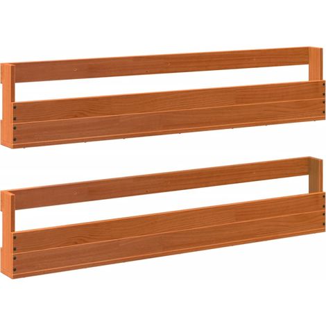 Maison Exclusive - Estantes zapatos pared 2 uds madera pino marró