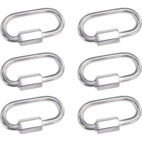 A set of 6 M4 stainless steel quick connecting rods with stainless steel lock buckles with oval screws, very durable, suitable for outdoor/indoor, camping, and hiking (1/5)