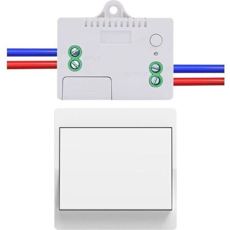 EU interrupteur sans fil sans piles Lot de 1 kit interrupteur sans fil autoalimente va et vient sans fil sans pile radio interrupteur a distance eclairage domestique (EU 1Gang 1V1 A) (1/4)