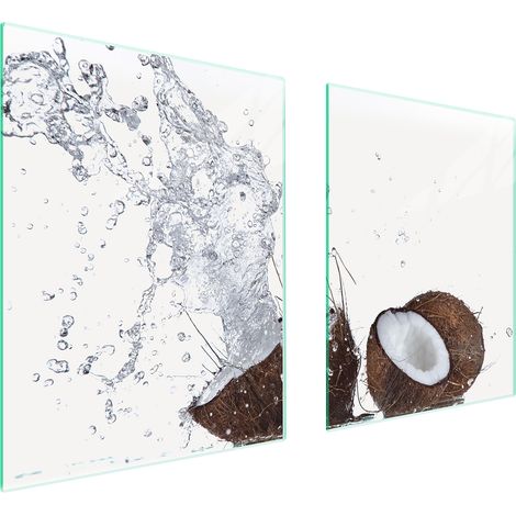 GLASSCHUTZPLATTE FÜR HERD 85x52 KOKOSNUSS (1/5)