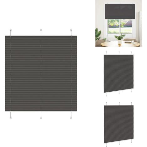 Plissee Schwarz 120x150 cm Stoffbreite 119,4 cm Polyester - Plissee - Plissees - Faltrollo - Jalousie (1/5)