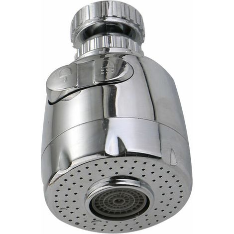 360 Degrés Aérateur de Robinet Pivotant Tête de Robinet de Cuisine 2 Modes Réglable Douche Tête Filtre Pulvérisateur Pour Cuisine Salle De Bain (Court), Ensoleillé (1/5)