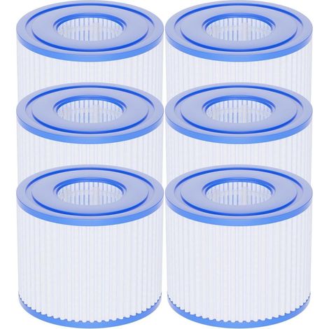 Filtro Para Spa - Tipo Vi - 107 X 79 Mm - Compatible Con Bombas De Piscinas Hinchables - 6 Unidades (1/5)