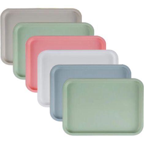 Plateau - 24 5 X 17 5 Cm - En Plastique PP Antidérapant - Pour Cuisine Commerciale Cafés Restaurants - Lot De 6