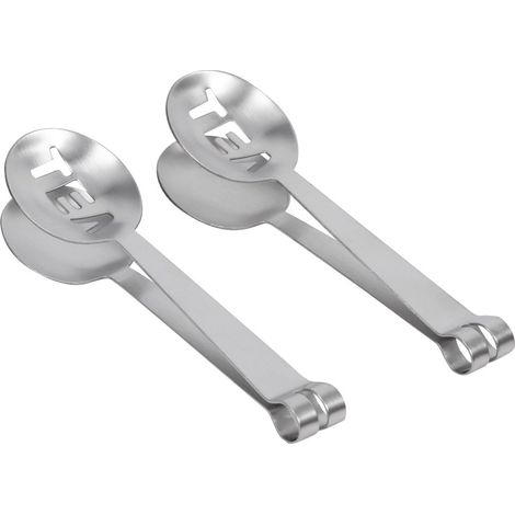pezzi da 12 cm, pinze leggere in acciaio inossidabile per bustine di tè, spremi-colino, impugnatura, attrezzo da cucina per la casa (1/5)