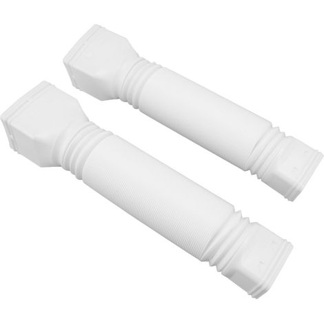 Rallonge de descente de gouttière flexible et universelle, extensible de 51 cm à 74 cm (blanc). (1/5)