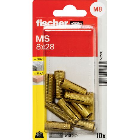 Fischer 532738 MS 8 x 28 K NV Messingdübel 28 mm 1 Set (1/5)