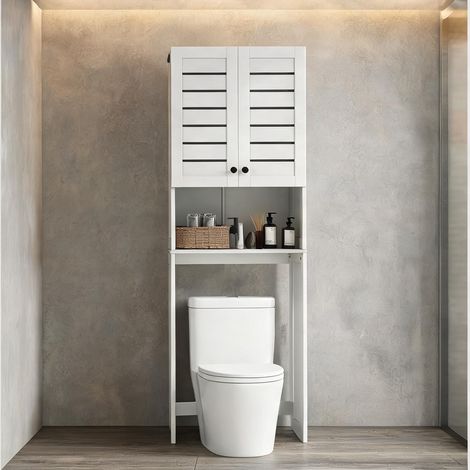 Meuble de salle de bain blanc en MDF 67 x 31,5 x 190 cm (1/5)