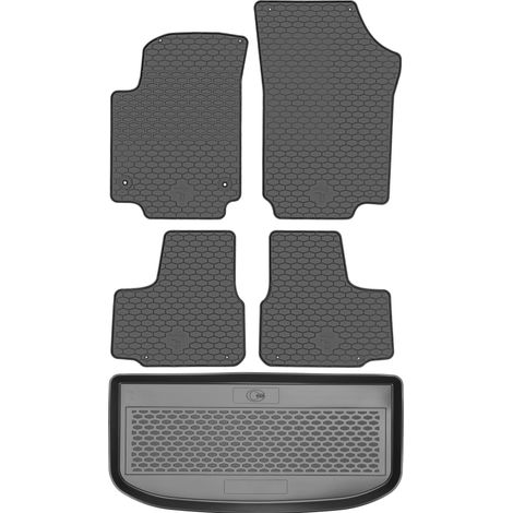 DOMA 290890 Maletero + DOMA 217804 Alfombrillas - Skoda Citigo Hatchback de 2012-2019, espacio para pies del asiento del conductor AV2 - INSTALADO