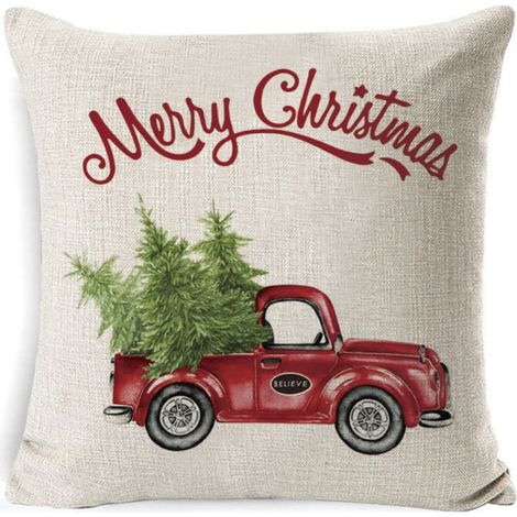 Housse De Coussin De Noël - Motif Plaid Buffalo Et Flocon De Neige - 45 x 45 Cm - Fermeture Éclair Cachée - Pour Décoration Intérieure - Lot De 4 (1/5)