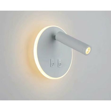 400 rond blanc 3000k salon chambre lampe de lecture réglable Creative Nordic chevet applique salon fond applique murale，pour la lecture, l'éclairage (1/5)