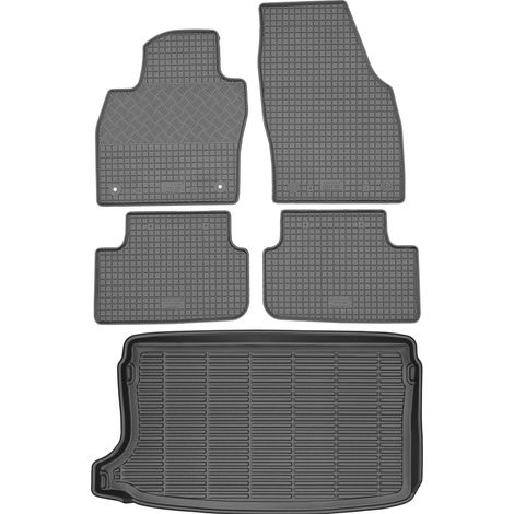 Volkswagen T-Cross SUV a partir de 2019 SET - Alfombrillas de goma para coche + alfombrilla para maletero
