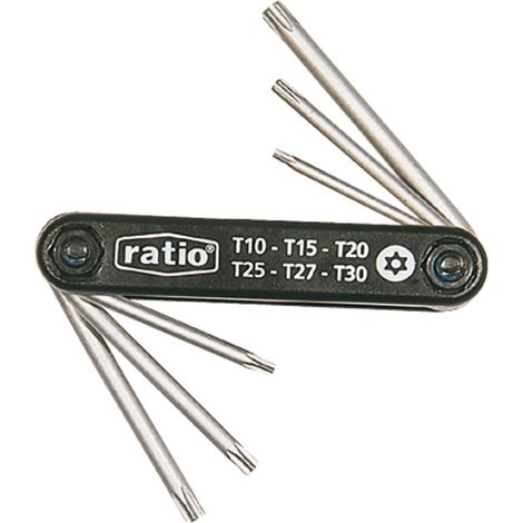 Juego de 6 llaves acodada Torx tipo navaja plegable Ratio - (1/3)